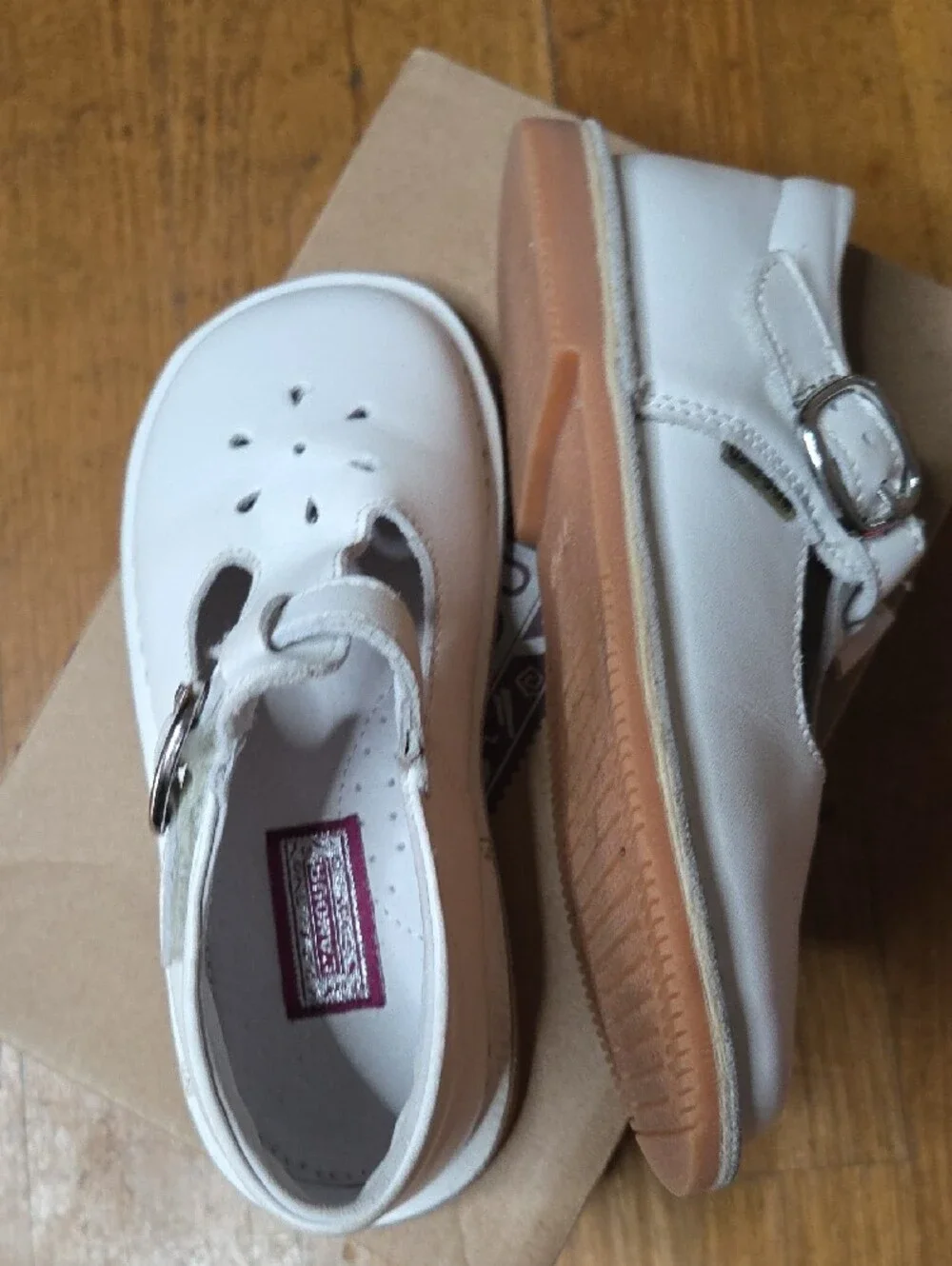 L'Amour | Classic White Girls' Mary Jane Leather Shoes
